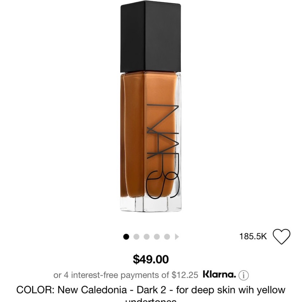 USED NARS RADIANT FOUNDATION NEW CALEDONIA